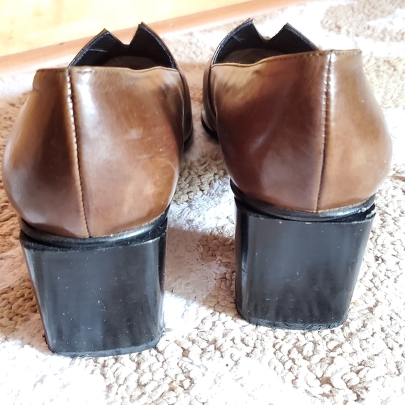 Mezlan Genuine Leather Pumps Womens 8M👠 Brown, Comfort Vamp Made Spain Heels👠 - Picture 6 of 14